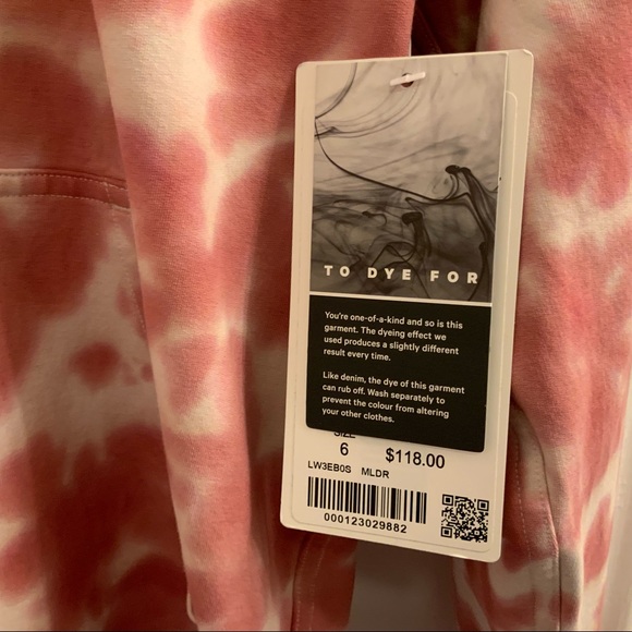 Lululemon All Yours Hoodie - NWT - Size 6 - Marmoleado Tie Dye Brier Rose - Picture 13 of 13